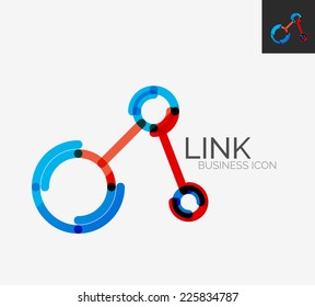 Logo minimal de conception de ligne, icône de connexion professionnelle, emblème de marque