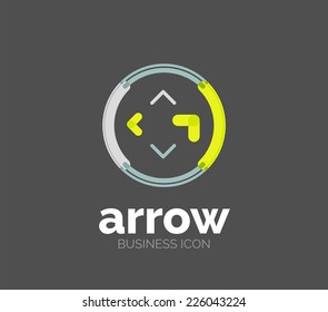 Minimal line design logo, business icon, branding emblem