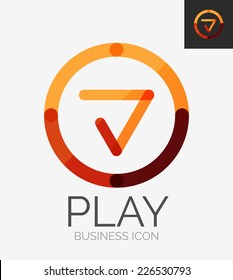 Minimal line design logo, business icon, branding emblem