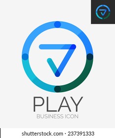 Minimal line design logo, business icon, branding emblem