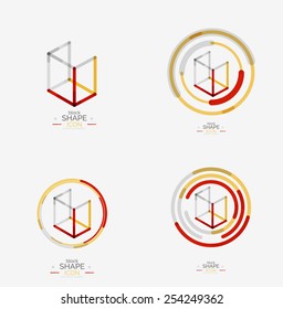 Minimal line design logo, business icon, branding emblem