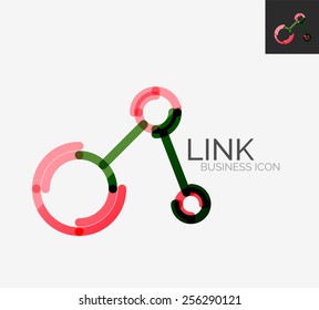 Minimal line design logo, business connection icon, branding emblem
