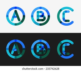 Minimal line design logo seg, business icons, branding emblems