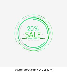 Minimal line design shopping stamps and symbols, futuristic style, sale