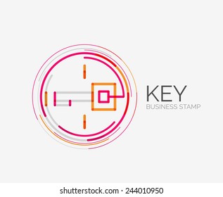 Minimal line design shopping stamps and symbols, futuristic style