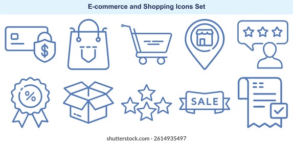 Minimal Line E-commerce Icon Collection for Store Interface