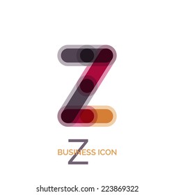 Minimal line font design, letter Z. Business icon