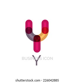 Minimal line font design, letter Y. Business icon