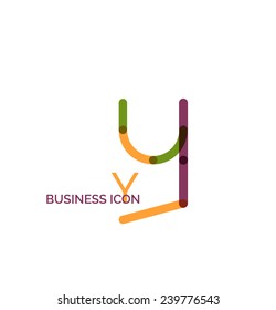 Minimal line font design, letter Y. Business icon