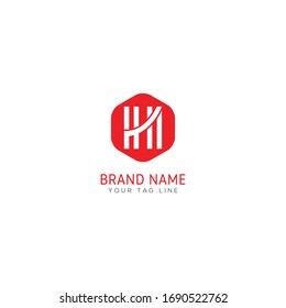 Minimal line font style H Letter Logo in colorful stroke for personal and corporate identity