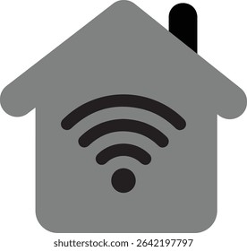 Minimal Line and Glyph Style home icon vector