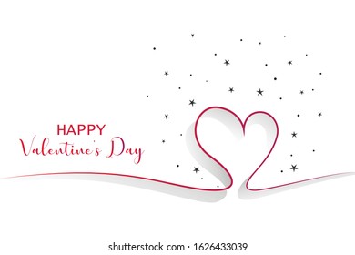 Minimal line hearts valentines day background