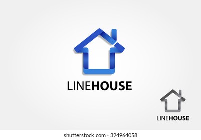 Minimal line house design logo, it's also could be a business home icon.
