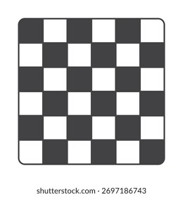 Minimal line icon of a chessboard representing strategy, planning, and intelligence. Outline vector illustration for business concept, decision making, competition, and management design.