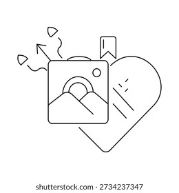 Minimal line icon representing saved content as a strong engagement signal indicating long-term value and user interest.