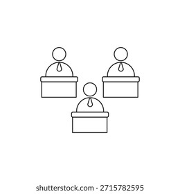 Icono de línea mínima de un estudiante que representa la educación, el aprendizaje y la vida académica. Ideal para App, Sitios web, material escolar, plataformas de e-learning e ilustraciones educativas.