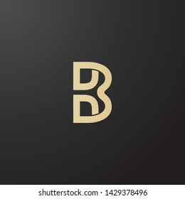 Minimal line letter initial B logo. Abstract and elegant shape font sign. logotype vector design template for personal identity branding, creative industry, web, business, corporate and company.