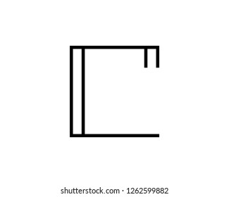 Minimal Line Letter Initial C Logo Design Template, Vector Logo Illustration