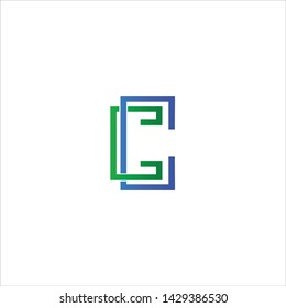 Minimal line letter initial C CC logo. Abstract and elegant shape font sign. logotype vector design template for personal identity branding, creative industry, web, business, corporate and company.