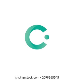 Minimal Line Letter Initial C Logo Design Template. Vector Logo Illustration