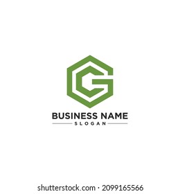 Plantilla de diseño inicial del logotipo C de la letra de línea mínima. Ilustración del logotipo del vector