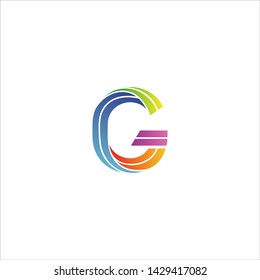 Minimal line letter initial G logo. Abstract and elegant shape font sign. logotype vector design template for personal identity branding, creative industry, web, business, corporate and company