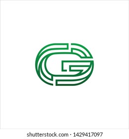 Minimal line letter initial G logo. Abstract and elegant shape font sign. logotype vector design template for personal identity branding, creative industry, web, business, corporate and company