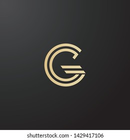 Minimal line letter initial G logo. Abstract and elegant shape font sign. logotype vector design template for personal identity branding, creative industry, web, business, corporate and company