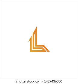 Minimal line letter initial L logo. elegant arrow shape font sign. Abstract logotype vector design template for personal identity branding, creative industry, web, business, corporate and company