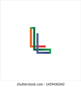 Minimal line letter initial L logo. Abstract and elegant shape font sign. logotype vector design template for personal identity branding, creative industry, web, business, corporate and company