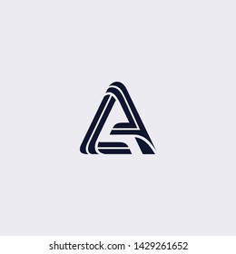 Minimal line letter initial A logo. Abstract and elegant shape font sign. logotype vector design template for personal identity branding, creative industry, web, business, corporate and company.