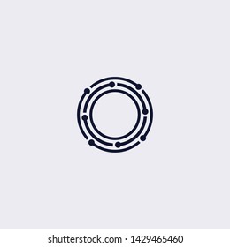 Minimal line letter initial O logo. electric tech elegant shape sign. logotype font vector design template for personal identity branding, creative industry, web, business, corporate and company
