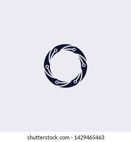 Minimal line letter initial O logo. electric tech elegant shape sign. logotype font vector design template for personal identity branding, creative industry, web, business, corporate and company
