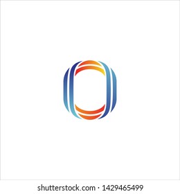 Minimal line letter initial O logo. Abstract and elegant shape font sign. logotype vector design template for personal identity branding, creative industry, web, business, corporate and company