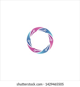 Minimal line letter initial O logo. electric tech elegant shape sign. logotype font vector design template for personal identity branding, creative industry, web, business, corporate and company