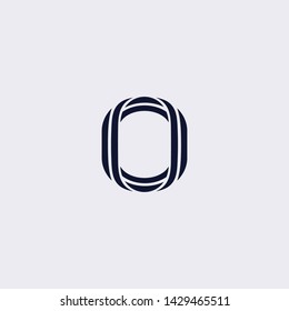 Minimal line letter initial O logo. Abstract and elegant shape font sign. logotype vector design template for personal identity branding, creative industry, web, business, corporate and company