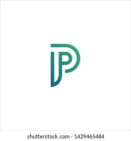 Minimal line letter initial P PP logo. Abstract and elegant shape font sign. logotype vector design template for personal identity branding, creative industry, web, business, corporate and company