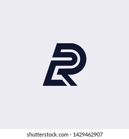 Minimal line letter initial R logo. Abstract and elegant shape font sign. logotype vector design template for personal identity branding, creative industry, web, business, corporate and company