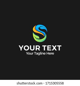 Minimal Line Letter Initial S Logo Design Template. Vector Logo Illustration
