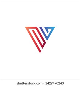Minimal line letter initial V EV logo. Abstract and elegant shape font sign. logotype vector design template for personal identity branding, creative industry, web, business, corporate and company