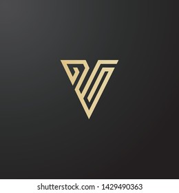 Minimal line letter initial V logo. elegant abstract horse and wing shape sign. logotype vector design template for personal identity branding, creative industry, web, business, corporate and company