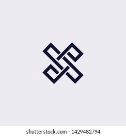 Minimal line letter initial X logo. Abstract and elegant shape font sign. logotype vector design template for personal identity branding, creative industry, web, business, corporate and company