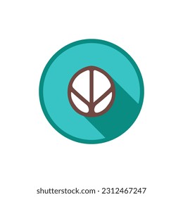 minimal line logo of pearl shell as a cannabis leaf vector illustration template design