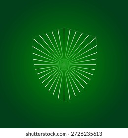 Ícone de proteção de linha mínimo para o conceito de segurança e proteção. Ícone de blindagem linear abstrata - EPS 10