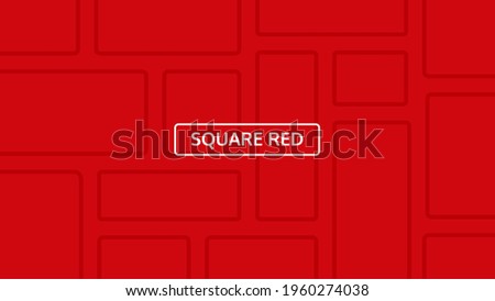 minimal line square red background