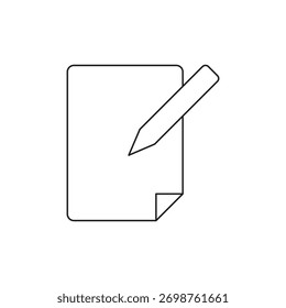 Documento de estilo de línea mínimo con símbolo de edición de lápiz