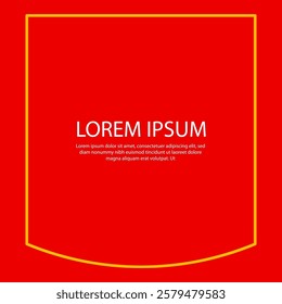 Minimal line style frame design element