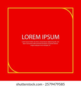 Minimal line style frame design element