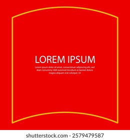 Minimal line style frame design element