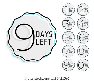 minimal line style number of days left counter